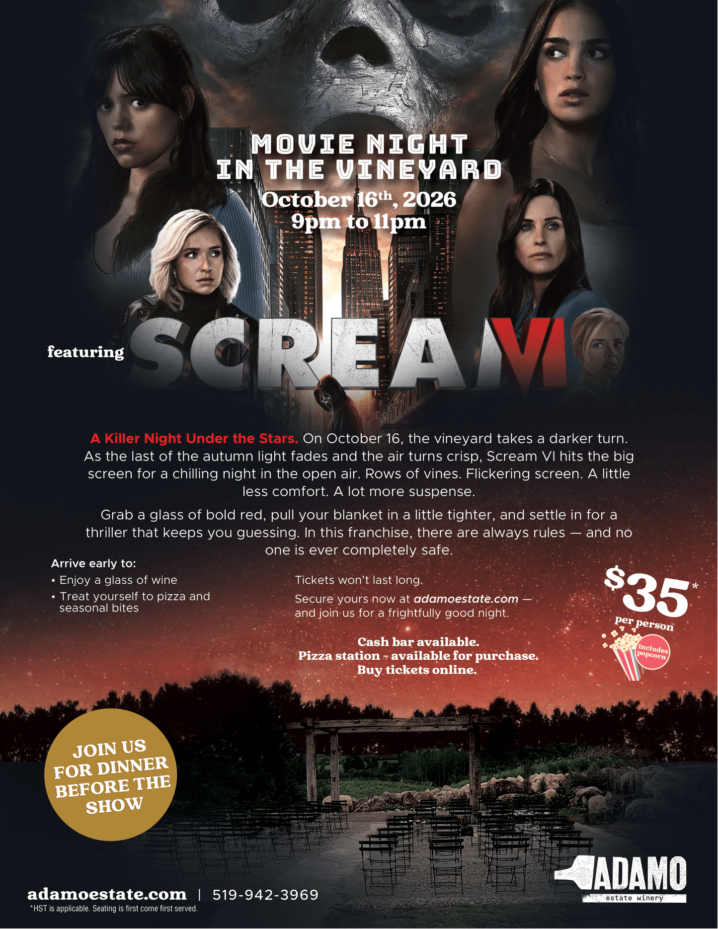 Movie Night In The Vineyard: Scream VI