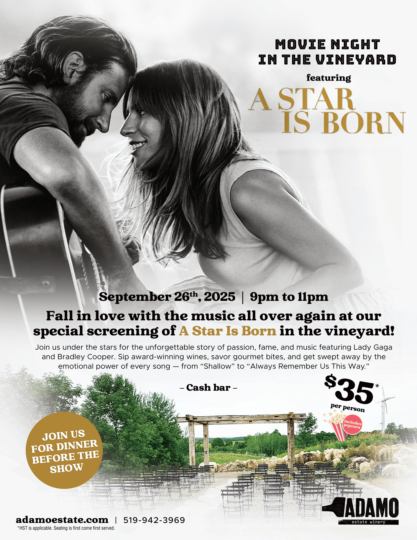 Movie Night In The Vineyard: A Star Is Born