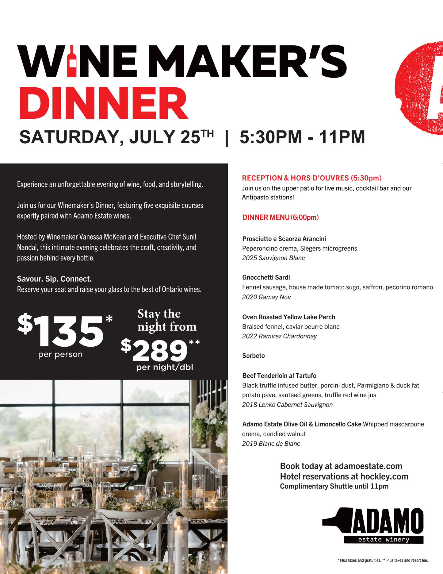 Winemaker's Dinner July
